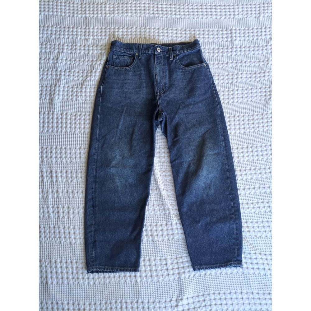 Levi's Made & Crafted Barrel Leg Crop Jeans Big E Size 26 Blue 29X25